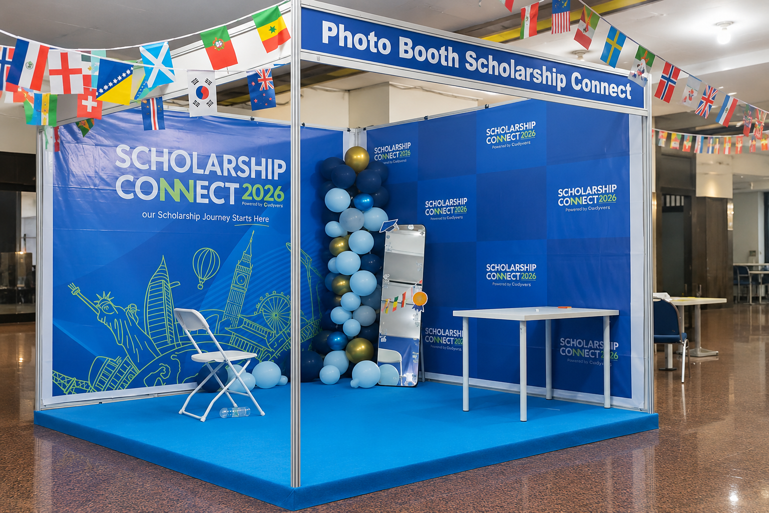 Stand Partisi R8 3x3 dengan flooring